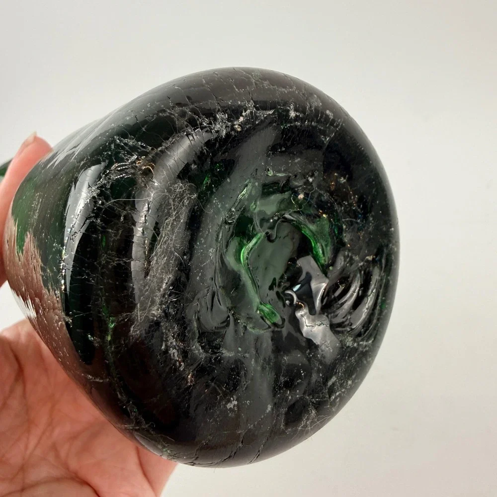 Indiana Handcraft/Greenwich Flintcraft Kingston Green Decanter 13.25